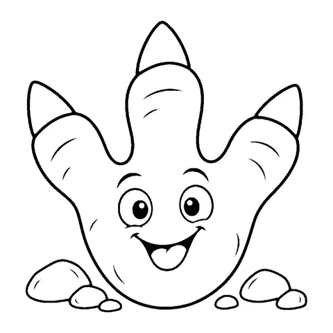 Dinosaur Footprint coloring page