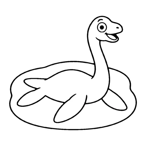 Plesiosaur coloring page