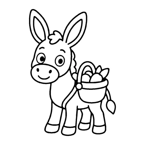 Donkey coloring page