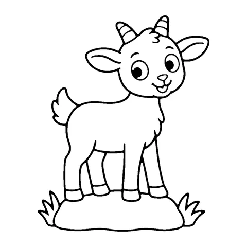 Goat coloring page