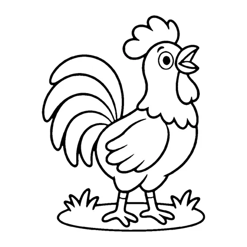 Rooster coloring page