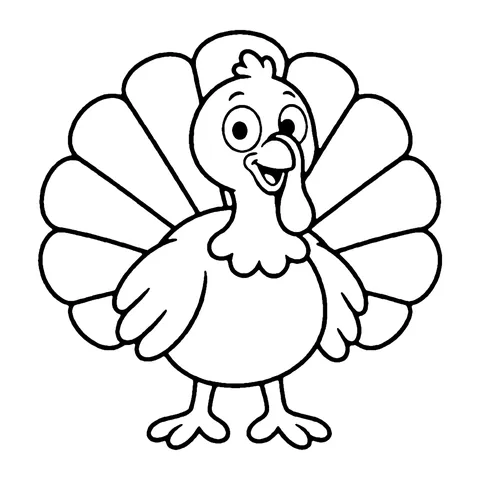 Turkey coloring page