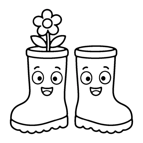Garden Boots coloring page