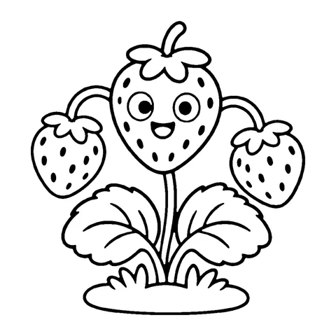 Strawberry Plant coloring page