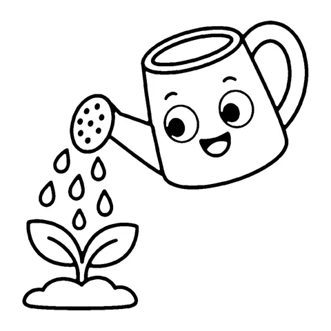 Watering Can coloring page