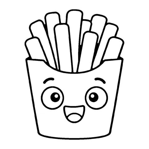French Fries coloring page