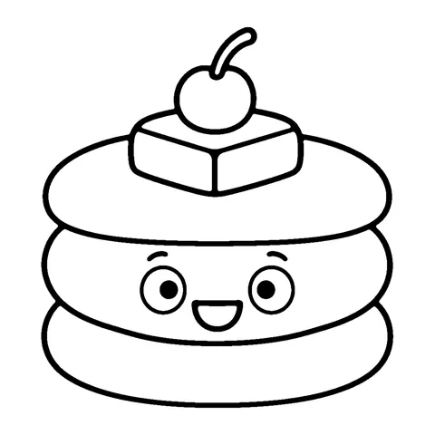 Pancakes coloring page