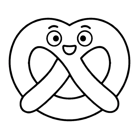 Pretzel coloring page