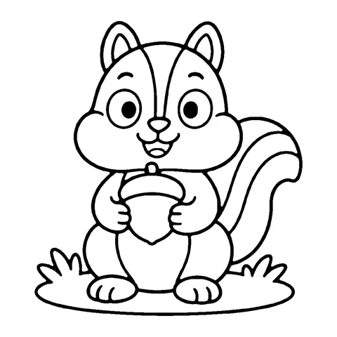 Chipmunk coloring page