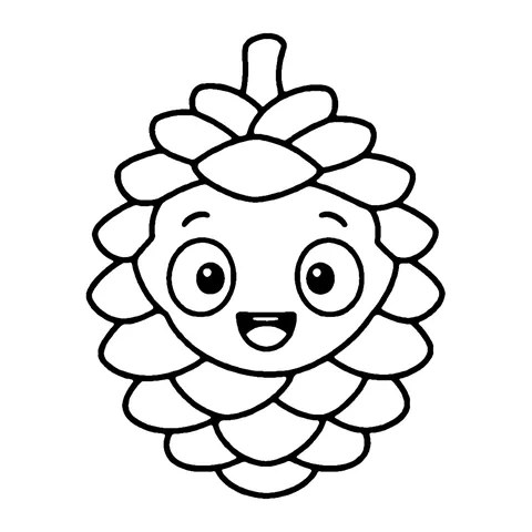 Pinecone coloring page