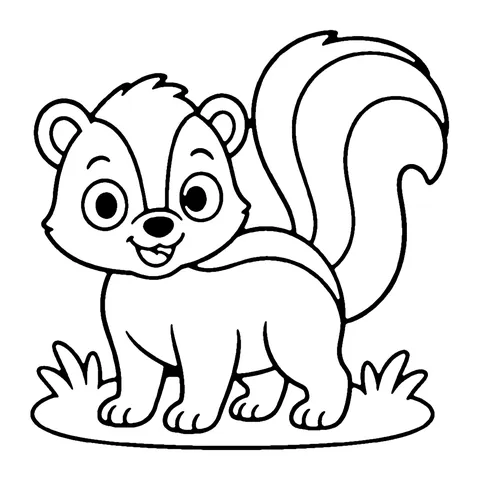 Skunk coloring page