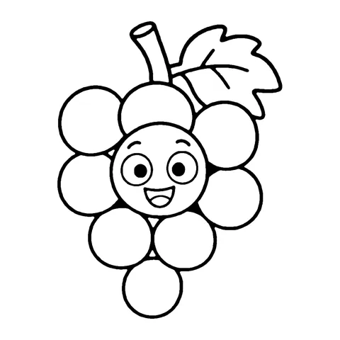 Grapes coloring page