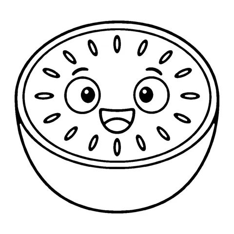 Kiwi Fruit coloring page