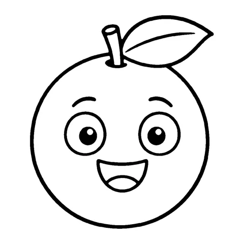 Orange coloring page