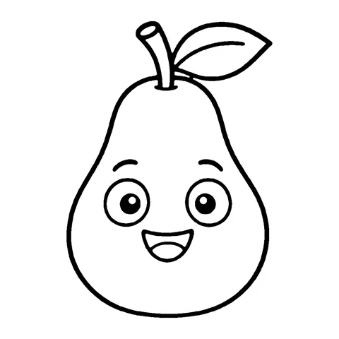 Pear coloring page