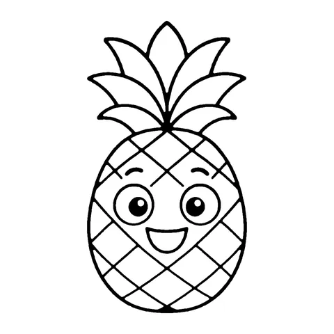 Pineapple coloring page