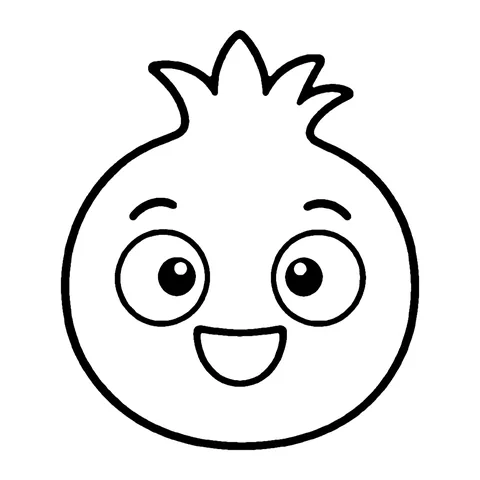 Pomegranate coloring page