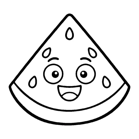 Watermelon Slice coloring page