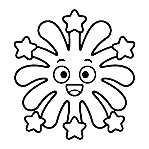 Fireworks coloring page