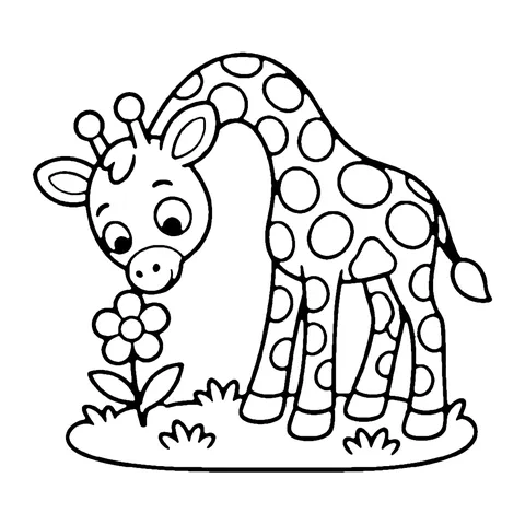 Baby Giraffe coloring page