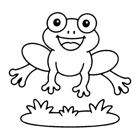 Jumping Frog coloring page