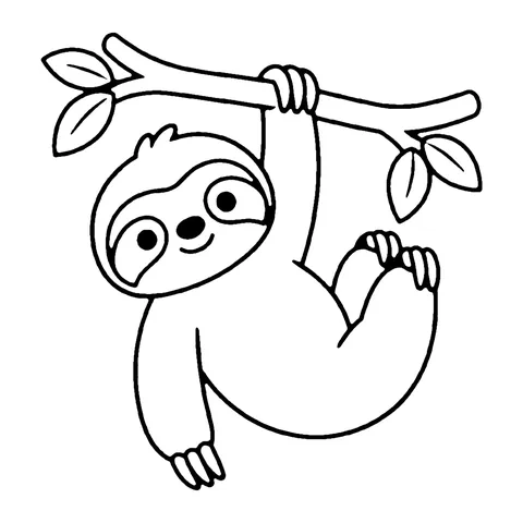 Sloth coloring page