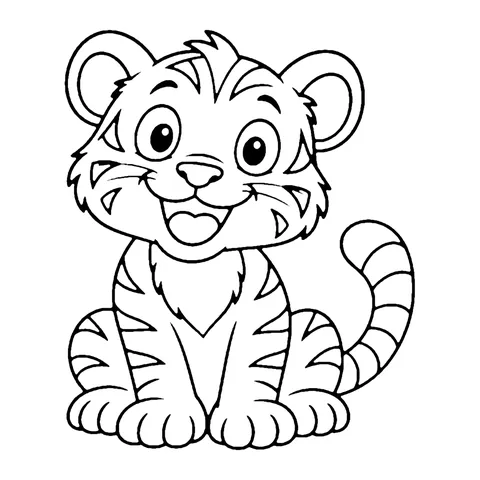 Tiger coloring page