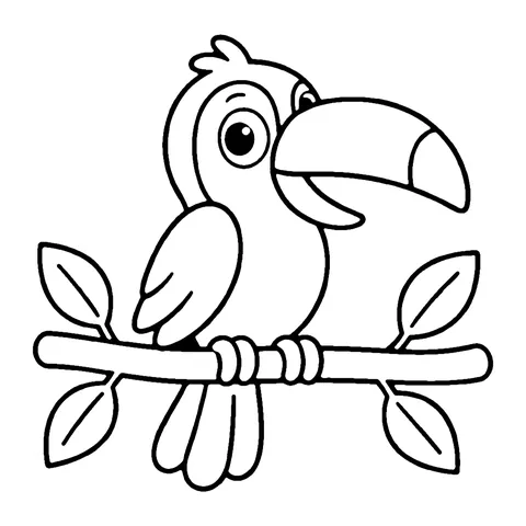 Toucan coloring page
