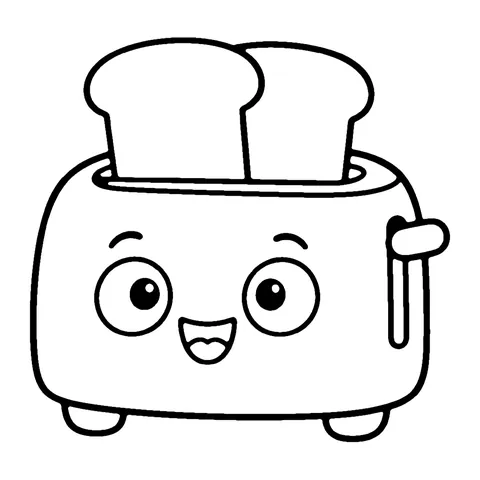 Toaster coloring page