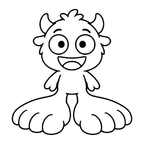 Big-Footed Monster coloring page