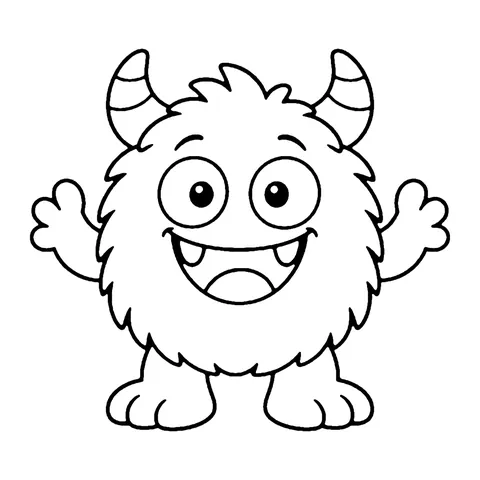 Furry Monster coloring page