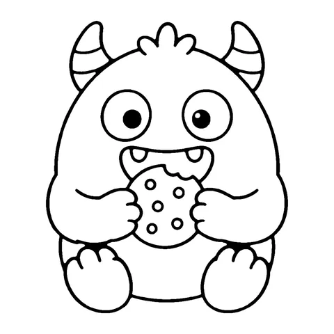 Munching Monster coloring page