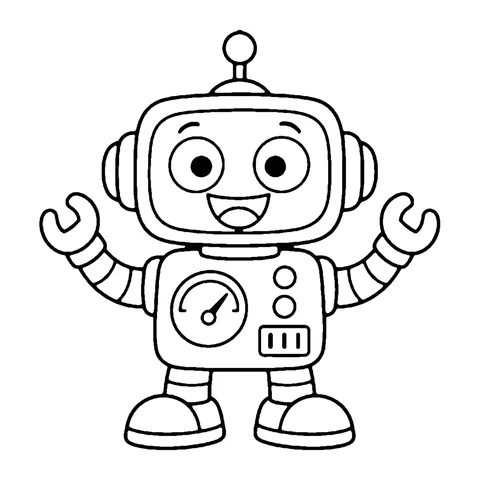 Robot Monster coloring page