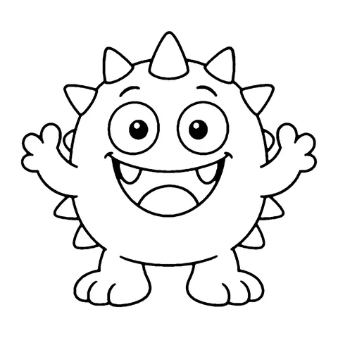 Spiky Monster coloring page