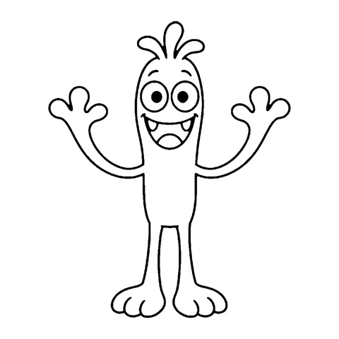 Tall Monster coloring page