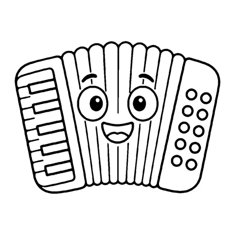 Accordion coloring page