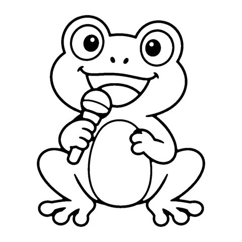 Singing Frog coloring page