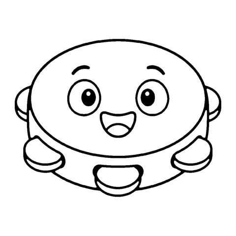 Tambourine coloring page