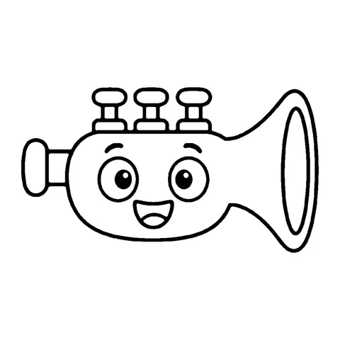 Trumpet coloring page