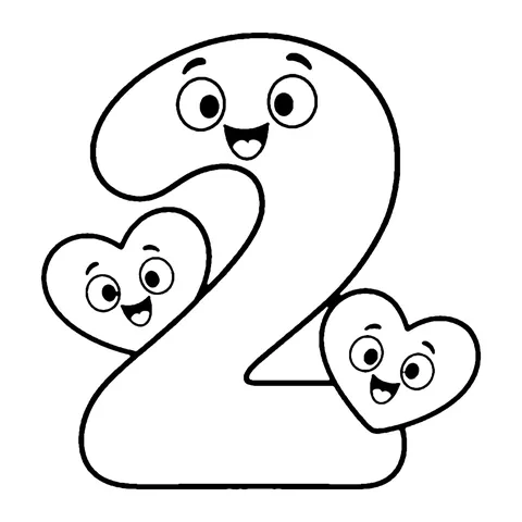 Number 2 coloring page