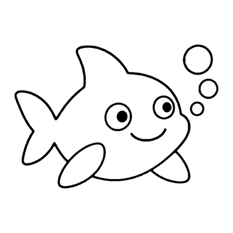 Bubbly Shark coloring page