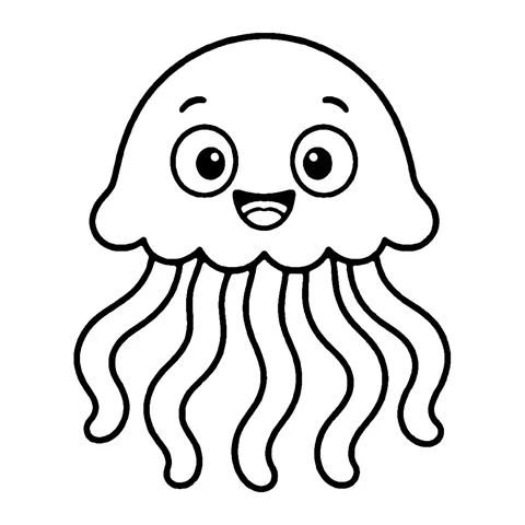 Jellyfish coloring page