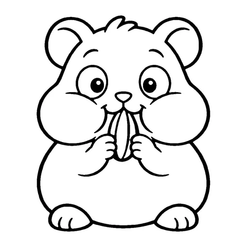 Hamster coloring page