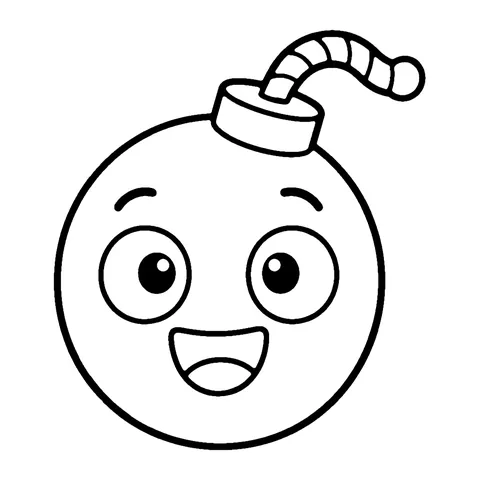 Cannonball coloring page