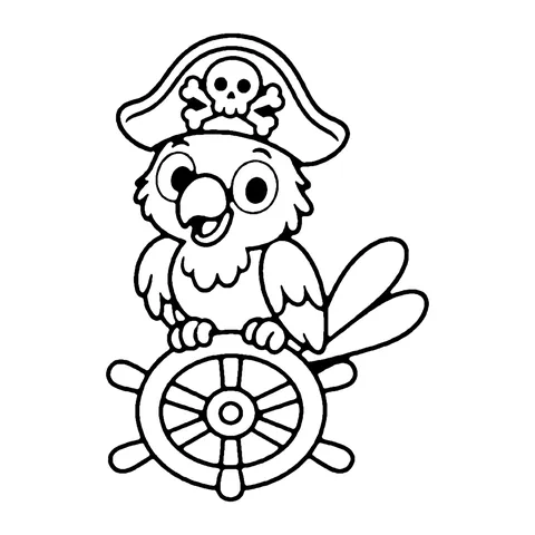 Pirate Parrot coloring page