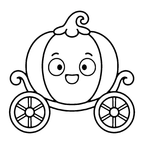 Pumpkin Carriage coloring page