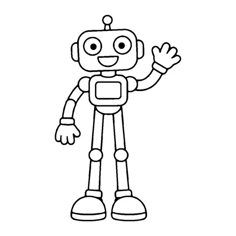 Long Leg Robot coloring page