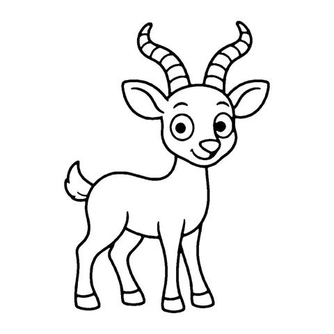 Antelope coloring page