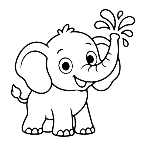 Baby Elephant coloring page