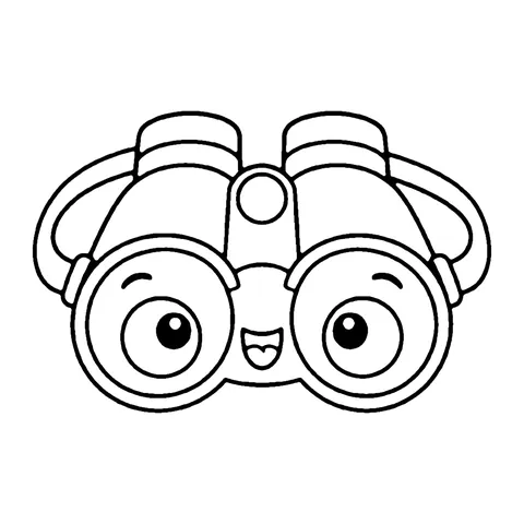 Binoculars coloring page